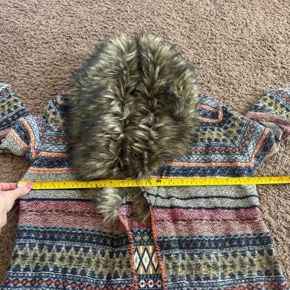 ANTHROPOLOGIE Angel of the North wool faux fur Small sweater coat cardigan M - Picture 13 of 13